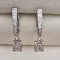 Золотые серьги с бриллиантами 0.44Ct VS2/G, VG-Cut, фото 2