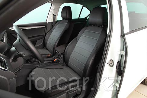 Чехлы для Mitsubishi Outlander 2019+ серая экокожа, фото 3