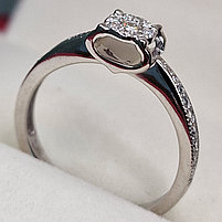 Золотое кольцо с бриллиантами 0.30Сt VS2/G, EX - Cut, фото 10