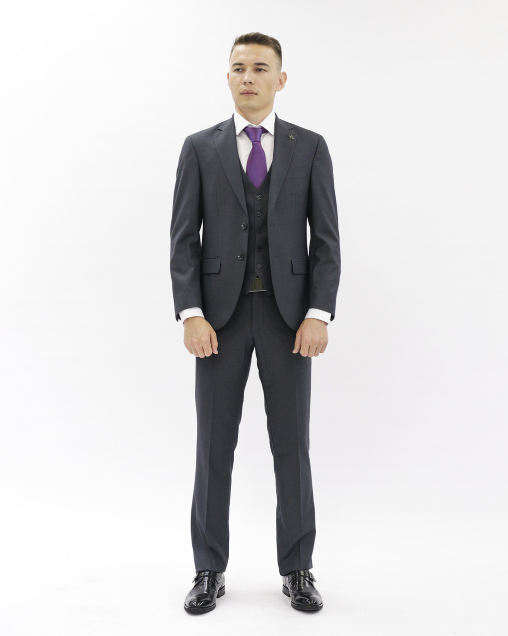 Мужской деловой костюм «UM&H 937502898» серый, фото 1