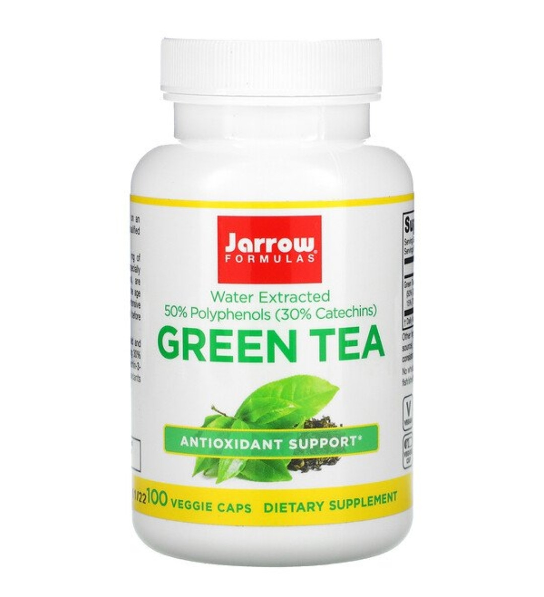 Jarrow formulas зеленый чай, 500 мг, 100 вегетарианских капсул - фото 1 - id-p101775453