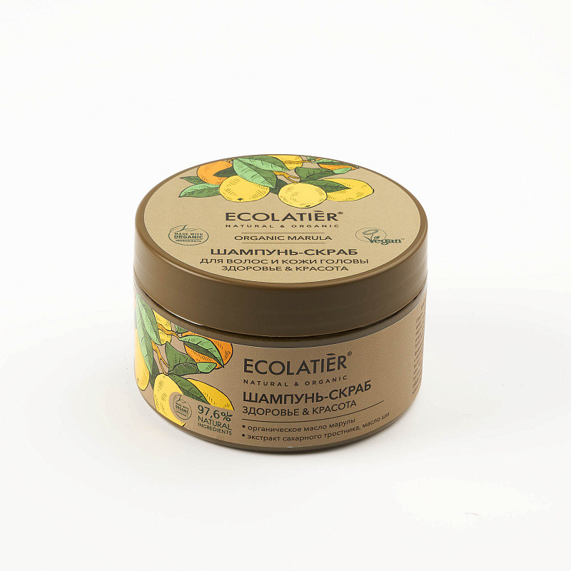 Ecolab Ecolatier Organic Farm GREEN "MARULA Oil" Шампунь-скраб для волос и кожи головы