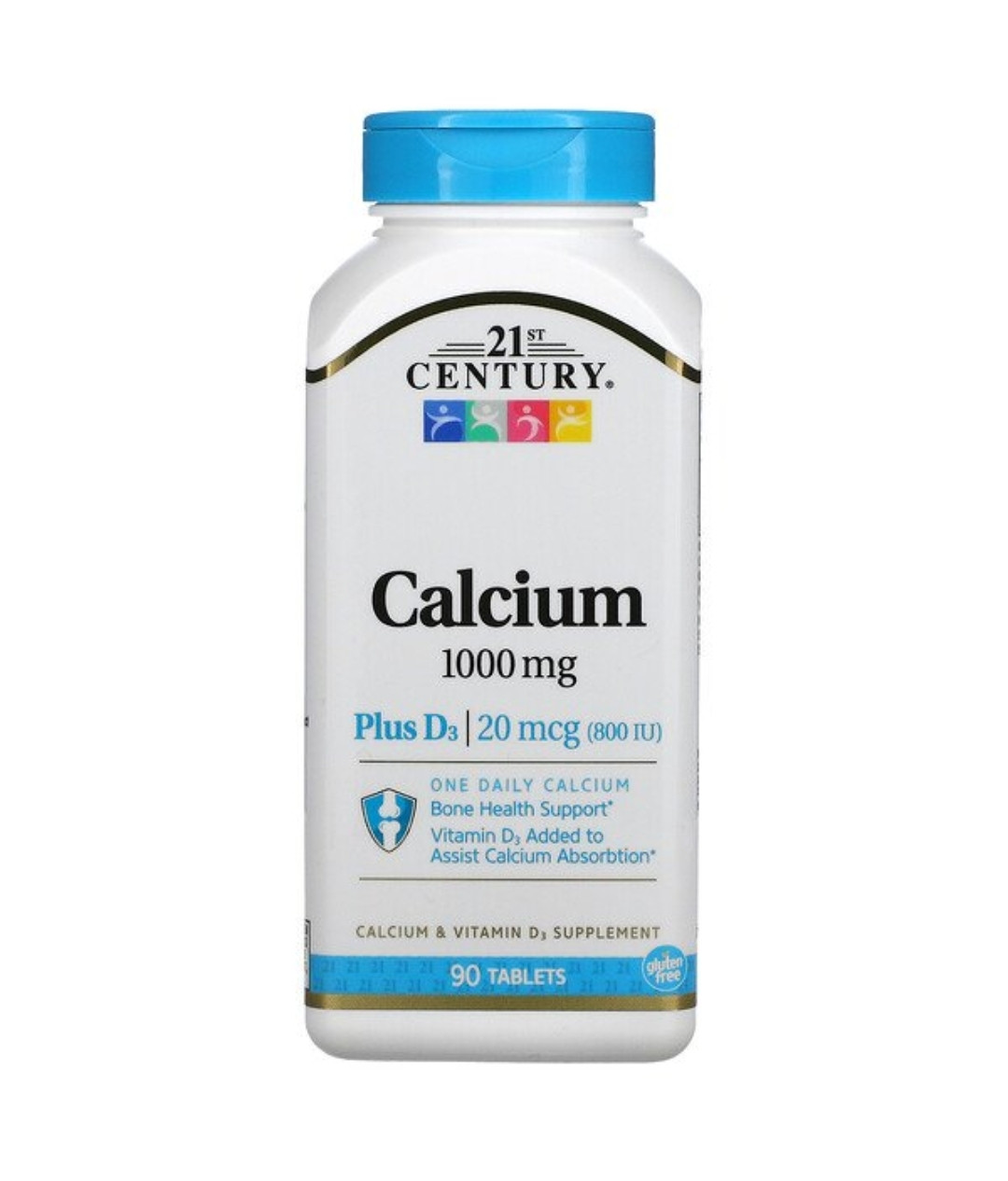 21st Century кальций с витамином D3, 1000 мг, 90 таблеток - фото 1 - id-p101779458