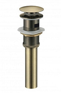 Донный клапан с переливом Savol S-XS001C бронза, фото 2