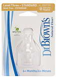 Набор из 2-х сосок  6+ Dr. Brown's Natural Flow® к стандартным бутылочкам, фото 2