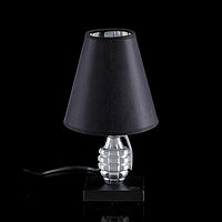 Лампа настольная "Граната" черно-серебристая, 30 × 22 × 22 см