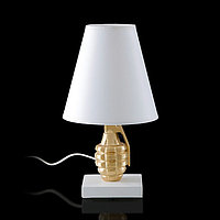 Лампа настольная "Граната" бело-золотистая, 22 × 30 × 22 см