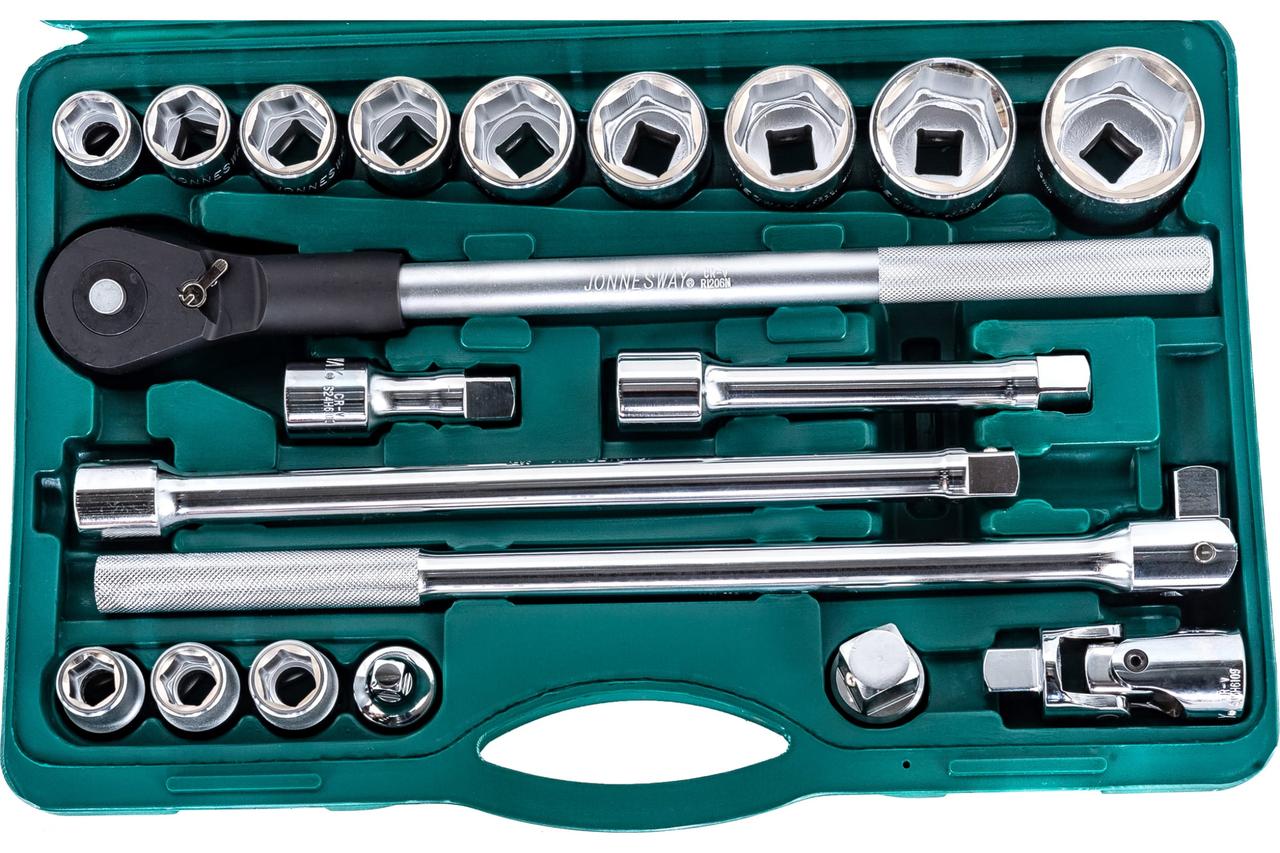 (S04H6121S) Набор головок торцевых 3/4"DR, 19-50 мм, 21 предмет ...