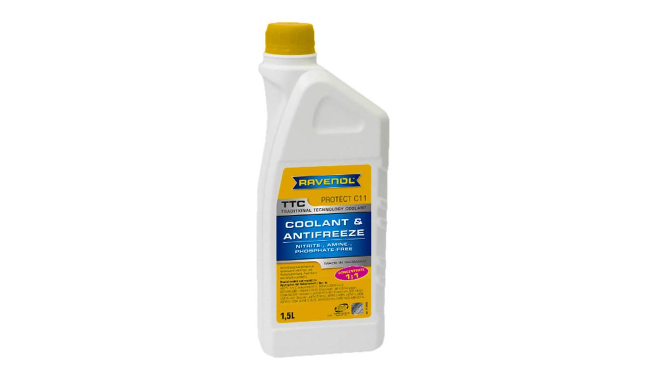 Антифриз RAVENOL TTC Premix -75 (концентрат желтый) 1.5л.