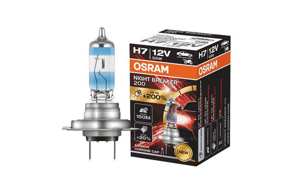 Галогенная лампа Osram H7 PX26d 12V 55W NIGHT BREAKER 200 +200