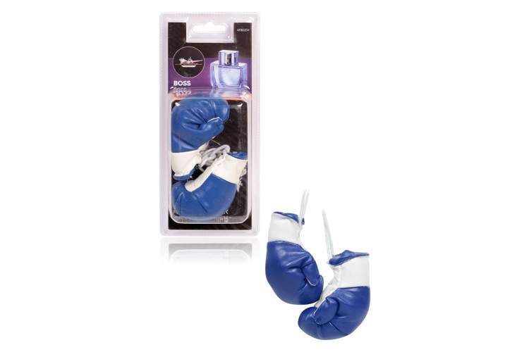 Ароматизатор AIRLINE AFB0204 (боксерские перчатки цвет синий аромат boss)