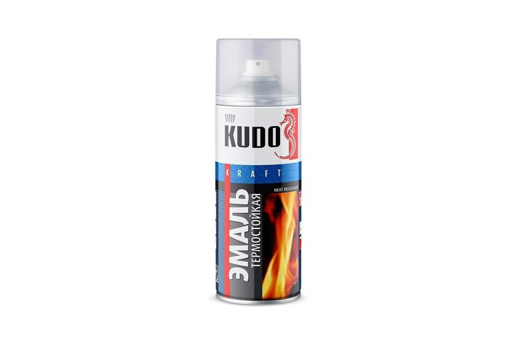 Эмаль термостойкая KUDO KU5005 520мл. (красная)