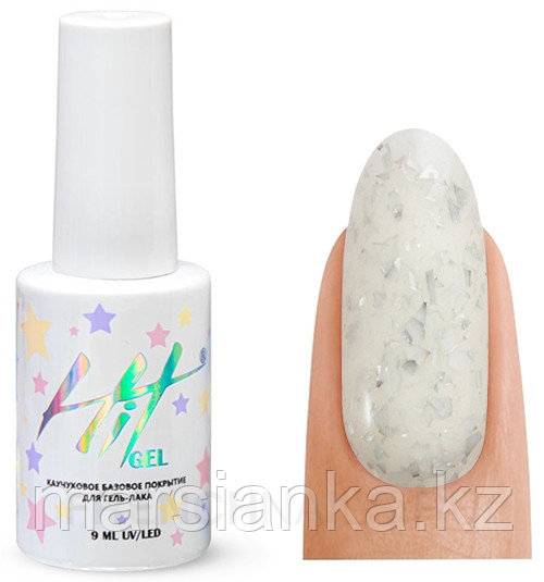 Камуфлирующая база с серебряной поталью №09 HIT gel, 9 мл