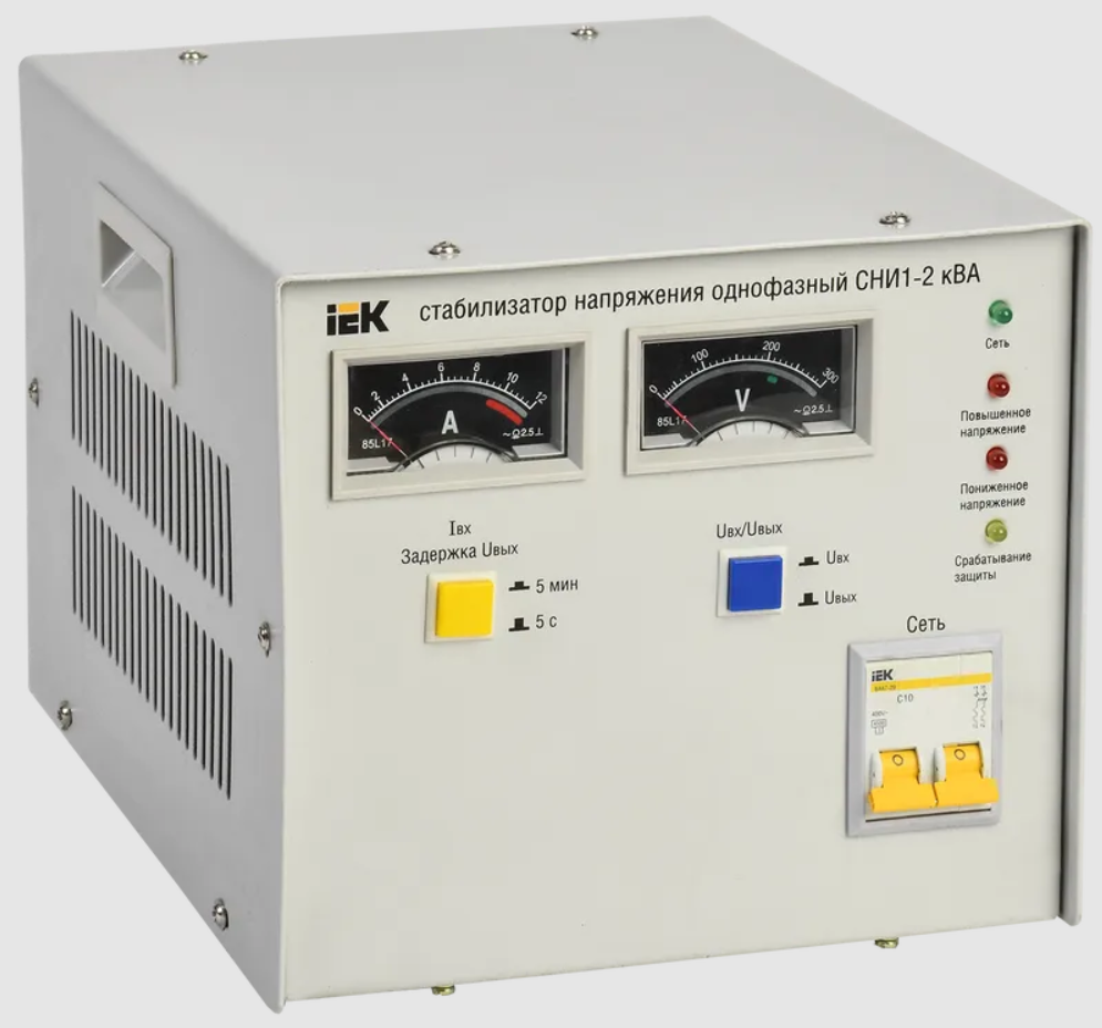 Стабилизатор напряжения однофазный СНИ1-2 кВА IEK - фото 1 - id-p101795650