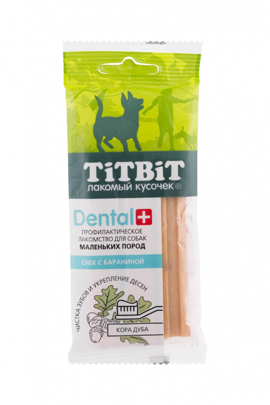 Снек TitBit Дентал+ для собак маленьких пород, баранина