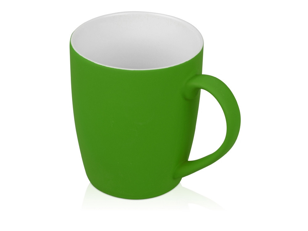 Кружка керамическая с покрытием софт тач зеленое яблоко - фото 1 - id-p101804906