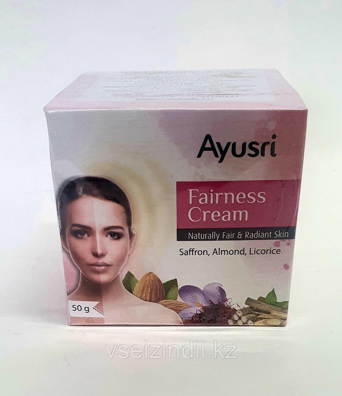 Крем для лица с шафраном Ayusri 50гр, отбеливающий