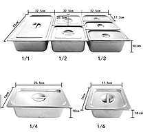 Гастроемкость 1/2. 32,5*26,5*10 см