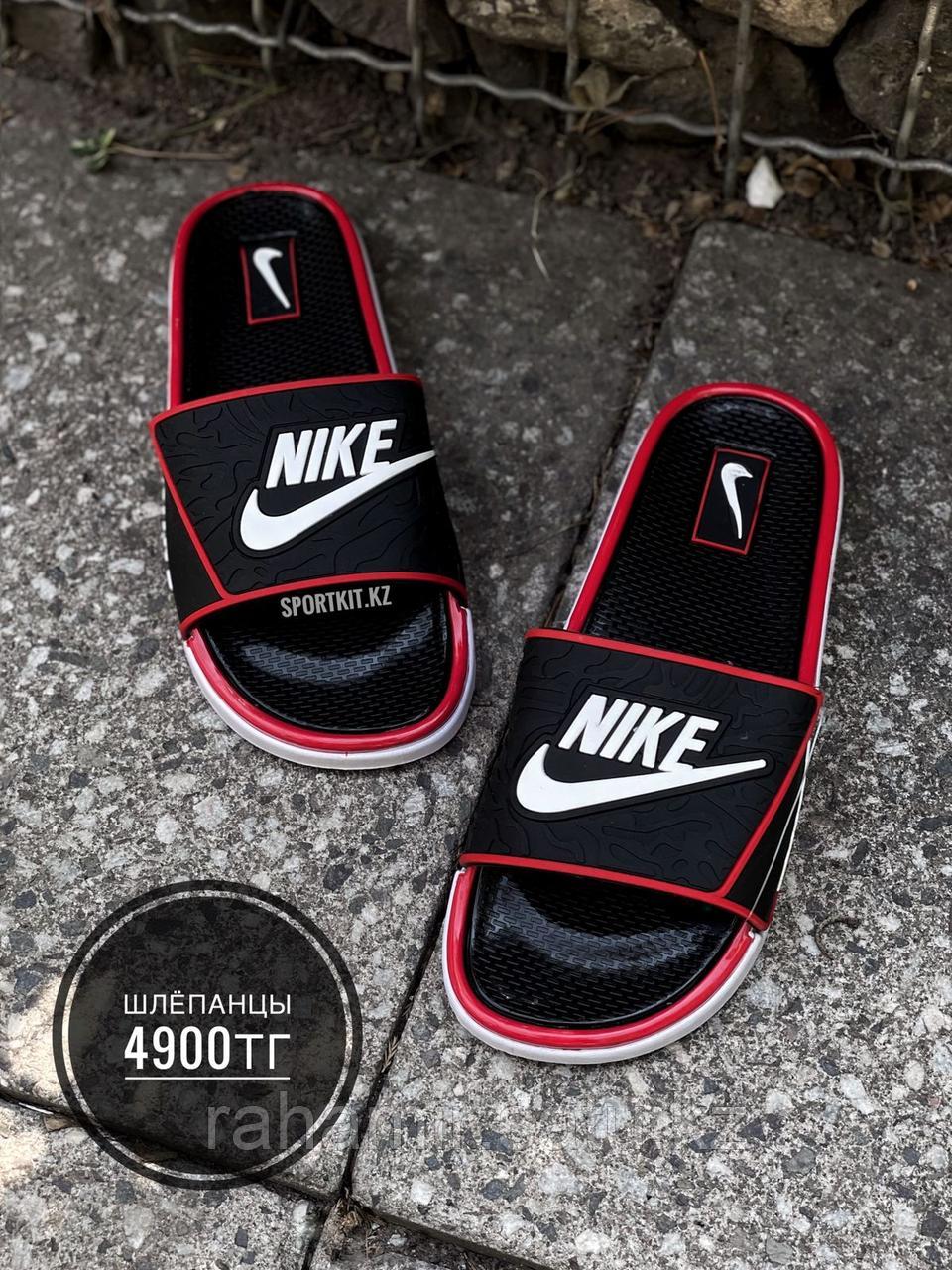 Шлепка Nike чер бел крас