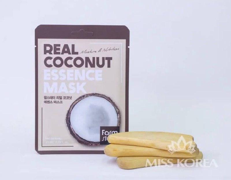 Farm Stay Тканевая маска с экстрактом кокоса «Увлажнение и питание» Real Coconut Essence Mask Moisture & Nutri