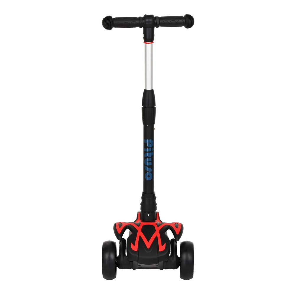 Детский трехколесный самокат PITUSO HD-S212 Red-black/Красно-черный