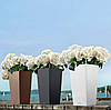 Вазоны для комнатных растений LECHUZA Cubico Color 30 - 30*30*56см бежевый матовый, фото 10