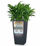 Вазоны для комнатных растений LECHUZA Cubico Color 40 - 40*40*75см бежевый матовый, фото 6