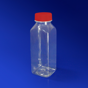 Kazakhstan Бутылка  300мл PET квадратная прозрачная с крышкой большое горлышко