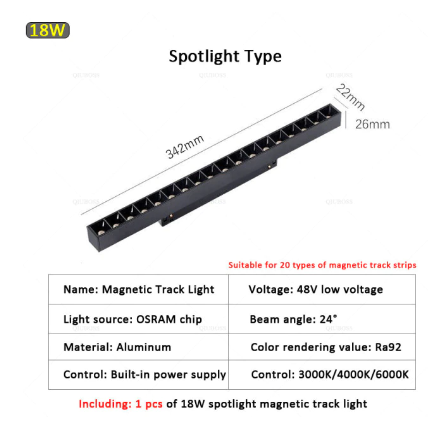 Трековый светильник spotlight 18 W, 4000K линейный - фото 1 - id-p101823661