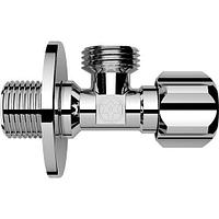Кран хромированный для подключения смесителя 1/2"x1/2" Н/Н угловой Miraya