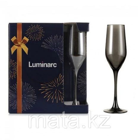 Бокал для шампанского LUMINARC Сияющий графит 160мл 6шт, фото 2