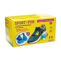 Коньки роликовые на обувь (пяточные-сиреневый) Sport&Fun, фото 2