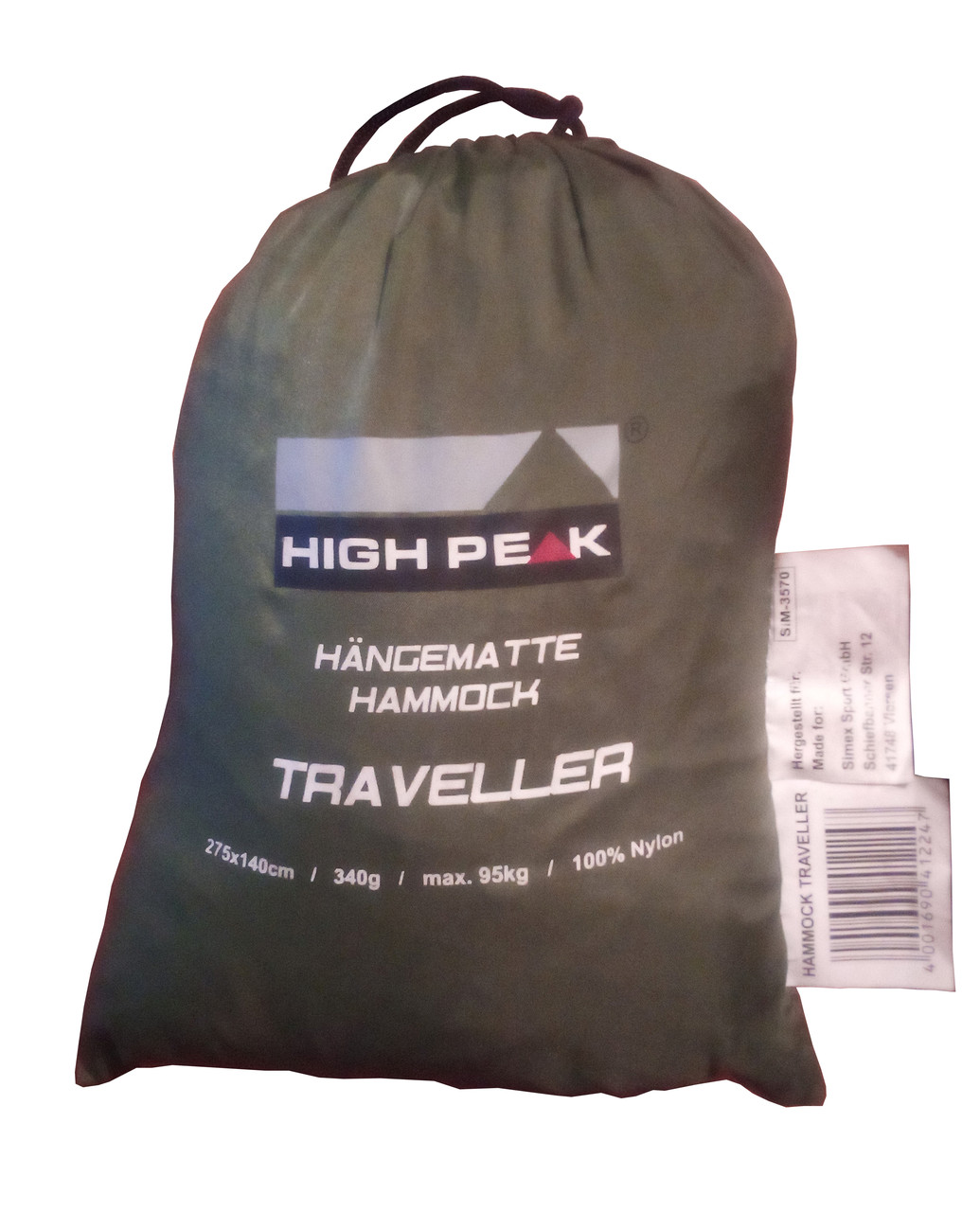 Гамак туристический HIGH PEAK TRAVELLER (зеленый) 41224