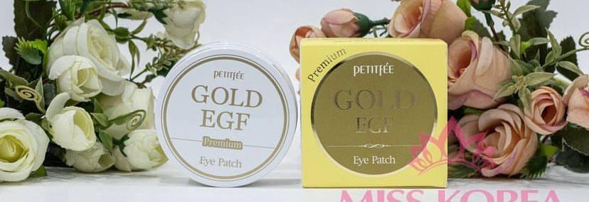 Антивозрастные гидрогелевые патчи от морщин вокруг глаз Petitfee Premium Gold EGF Eye Patch