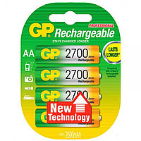 Аккумуляторы GP Rechargeable AA/HR6 Ni-MH 2700 mAh 1.2V, 4 шт.