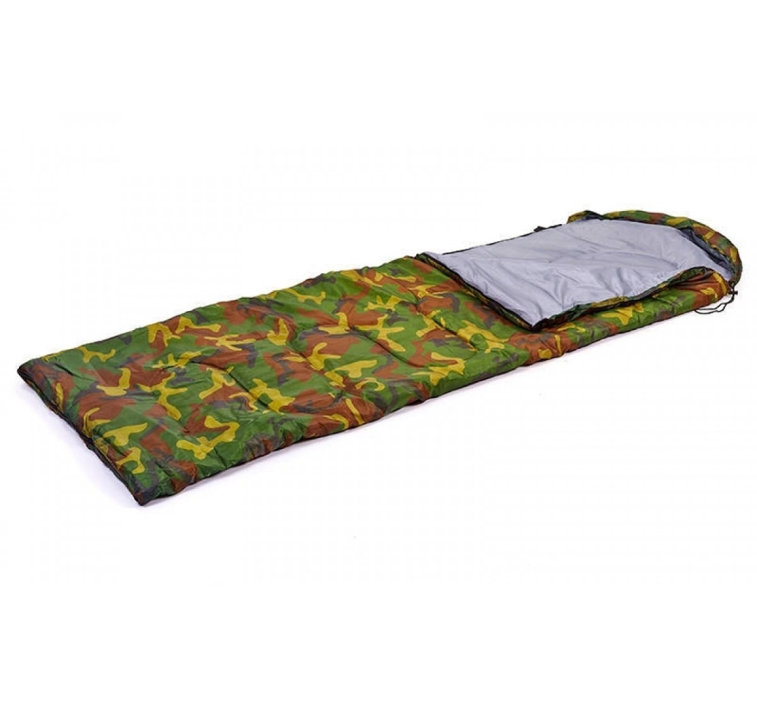 Легкий летний спальный мешок в расцветке камуфляж