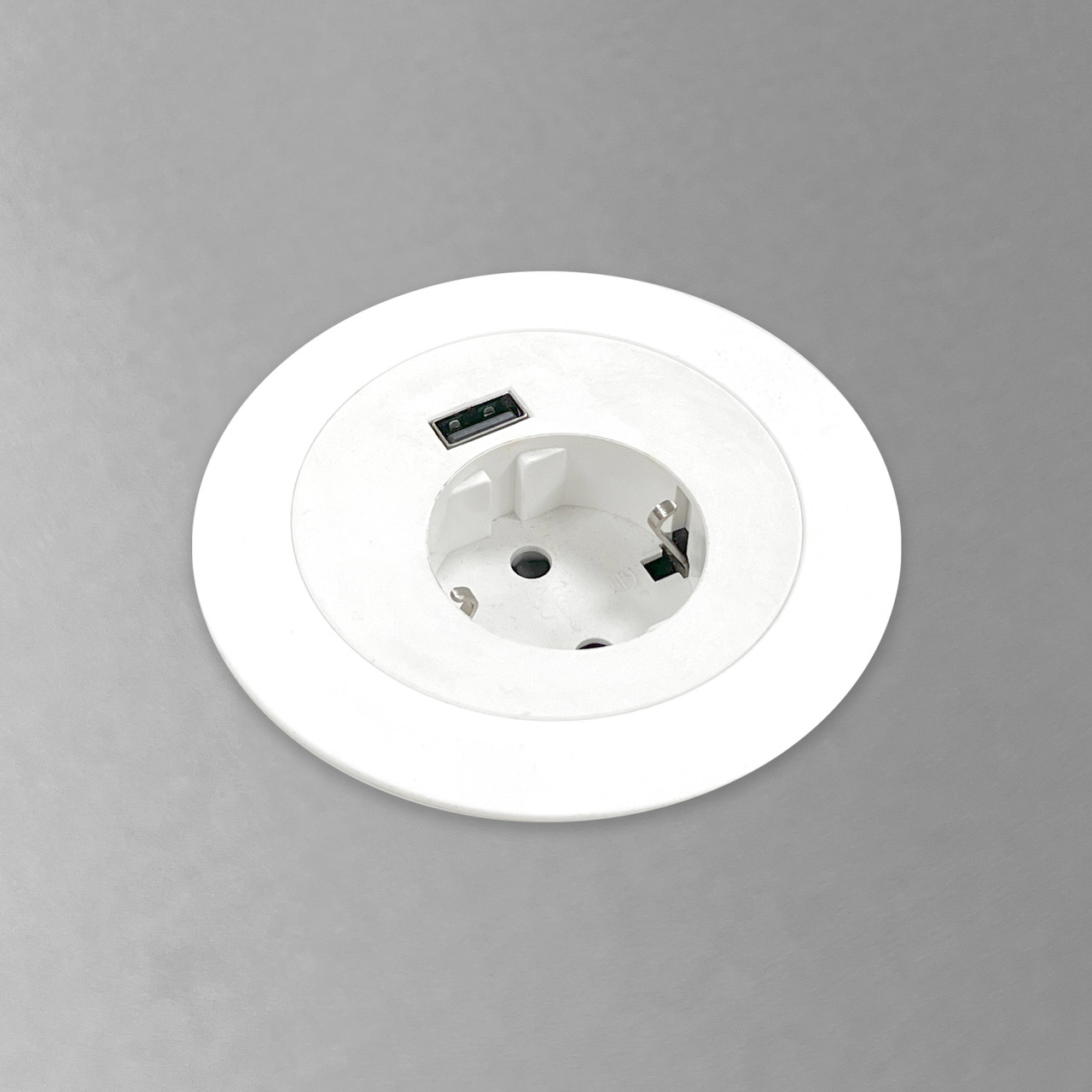 Shelbi Настольный розеточный блок на 1 розетку 200B, 1 USB розетку, белый - фото 2 - id-p68951370