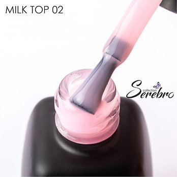 Молочный топ без липкого слоя "Milk top" для гель лака Serebro №02, 11мл