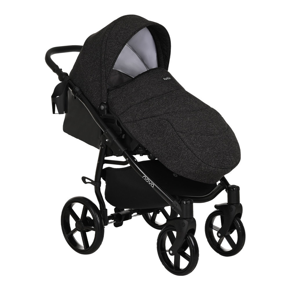 Коляска 2 в 1 Tutis Novo Reflective Кожа Black/Black Reflective Print