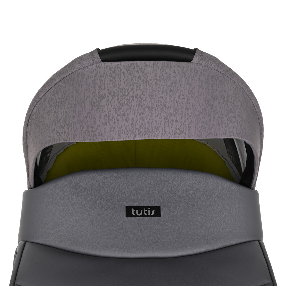 Коляска 2 в 1 Tutis Novo Reflective Кожа Grey Metalic/Grey Reflective Print