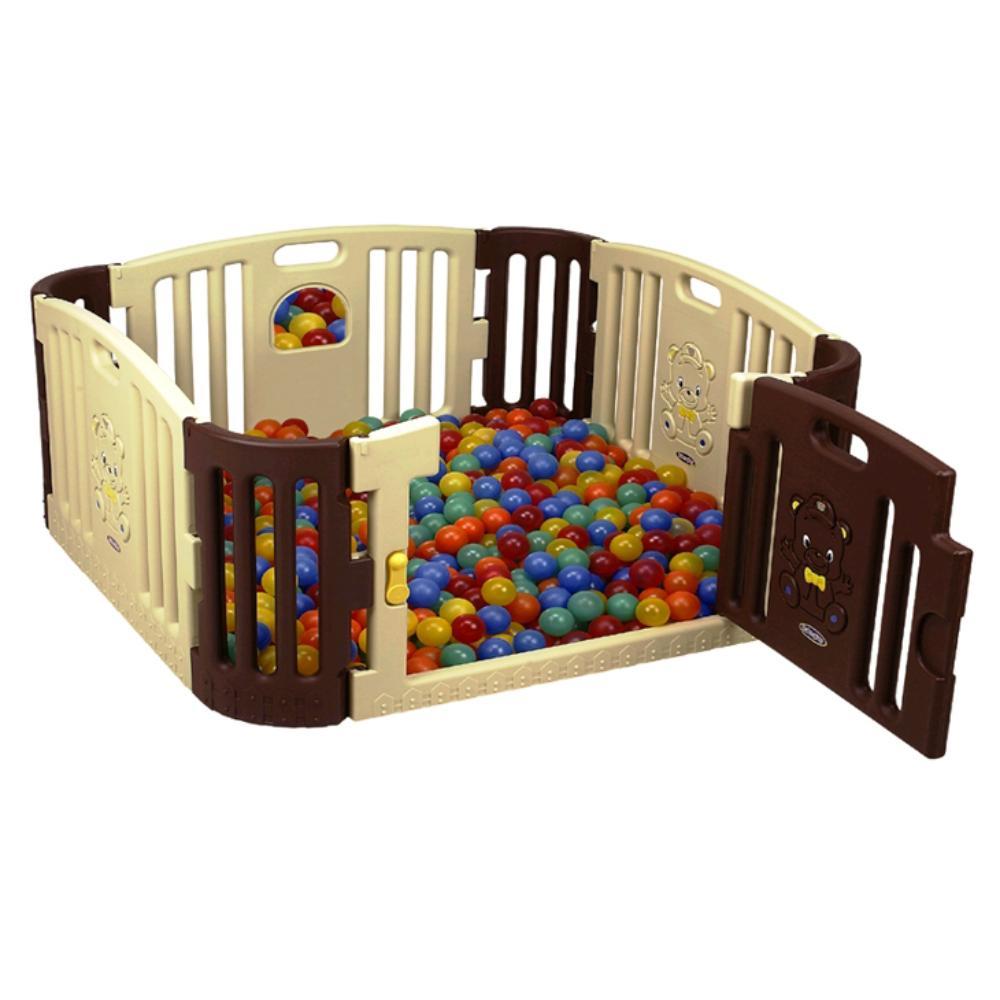 Детский манеж Edu-Play Бежевый-Коричневый