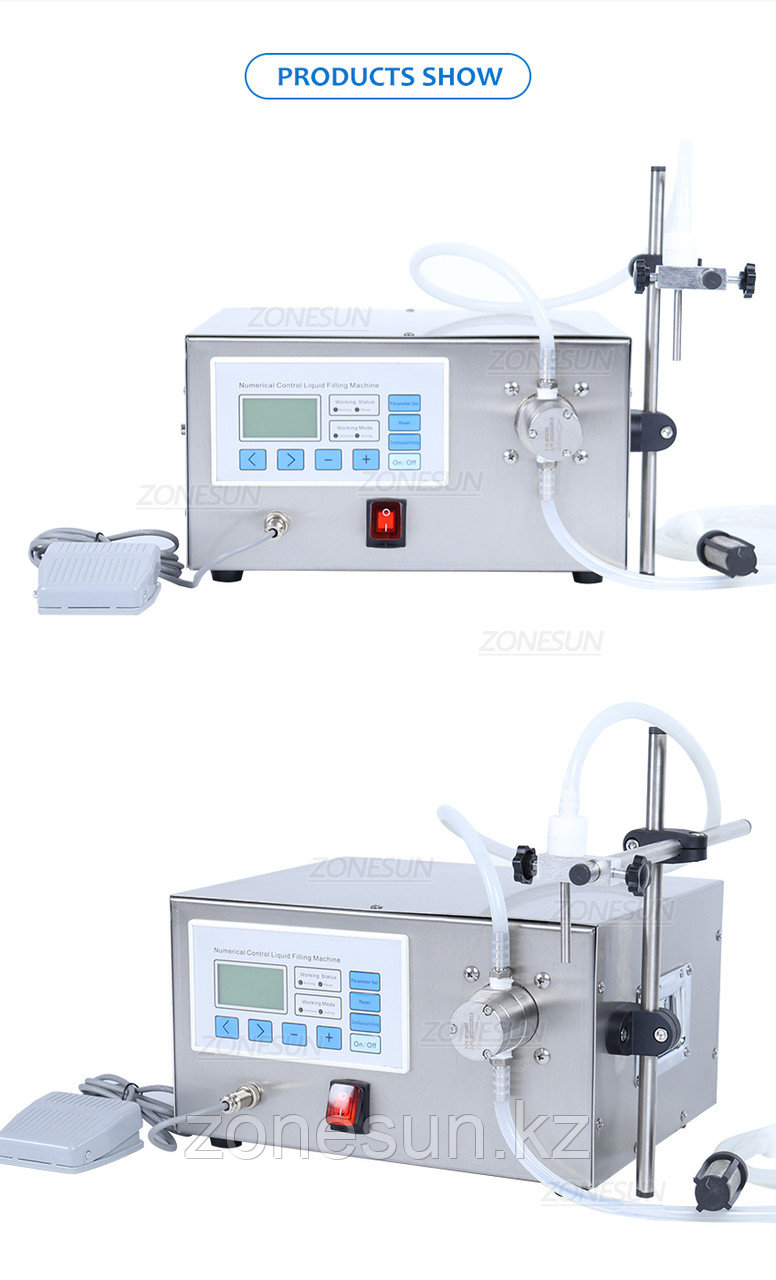 Полуавтоматическая машина для наполнения жидкостью с магнитным насосом ZS MPZ1 - фото 3 - id-p101851409
