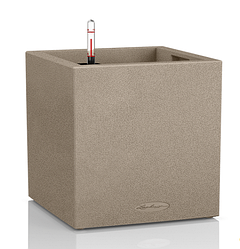 Вазоны LECHUZA CANTO Stone Stone 40 low - 40*40*40 см светло-бежевый