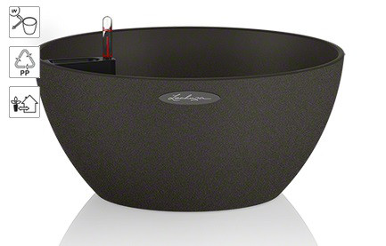 Вазоны LECHUZA CUBETO Stone 40 - 40*18 см черный