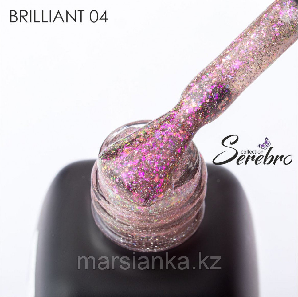 Гель лак Serebro "Brilliant" №04, 11мл
