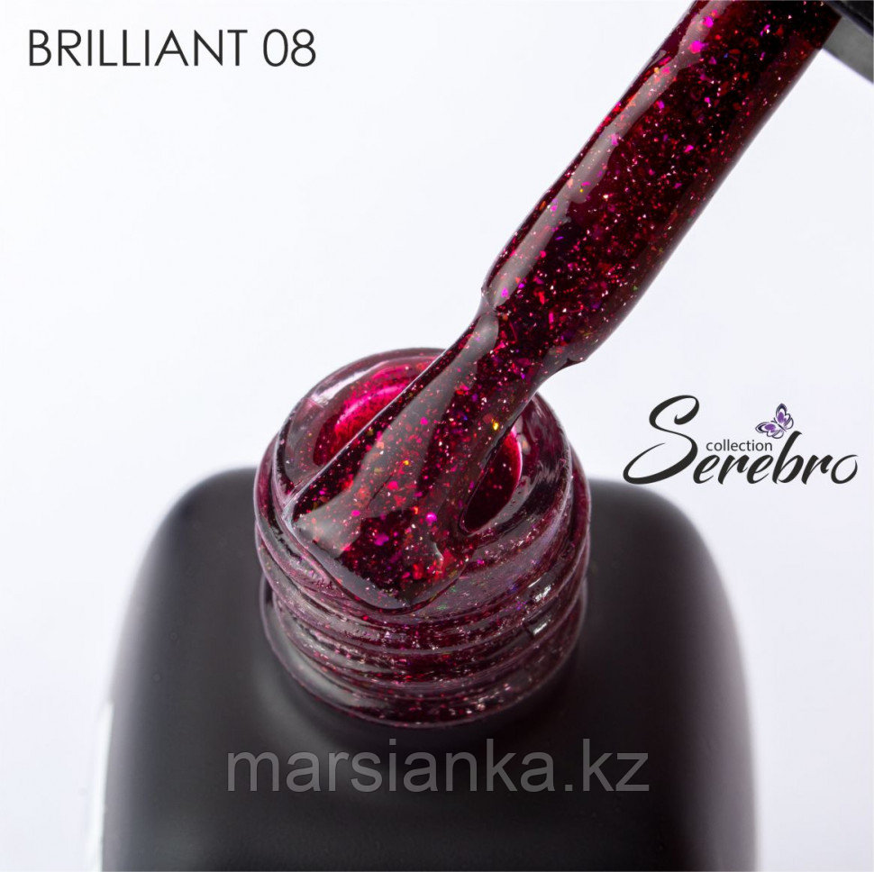 Гель лак Serebro "Brilliant" №008, 11м
