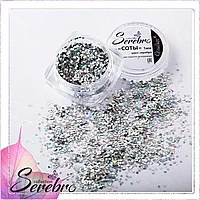 Дизайн для ногтей Соты Serebro, серебро, 1мм