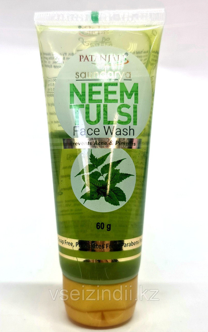 Гель для умывания ним и туласи (neem & tulsi face wash), 60 гр, Патанджали (Patanjali)