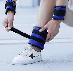 Веса утяжелители для ног и рук 2 кг (синие), фото 2