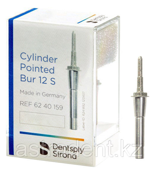 Бор цилиндрический Cylinder Pointed Bur 12 S (6 шт, правая сторона) Dentsply Sirona